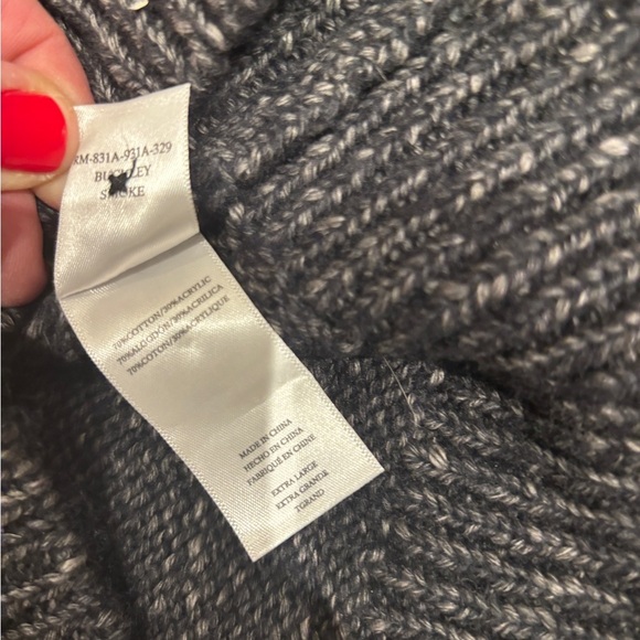 Rails men’s three button grey marled sweater size xl - Picture 6 of 6